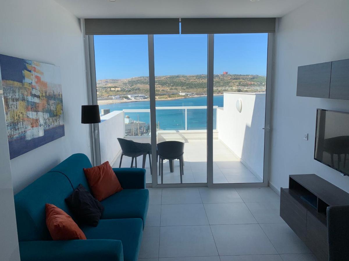 Sea View Penthouse Mellieha Bay Apartment Exterior foto